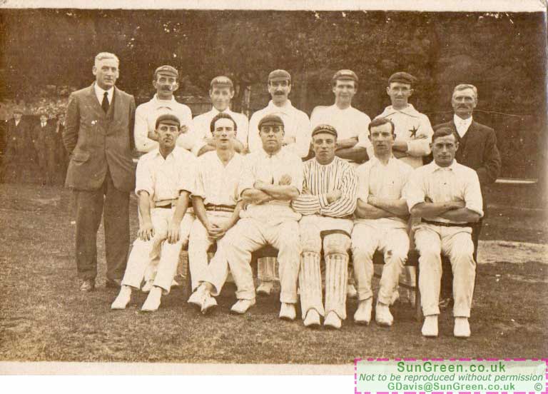 An old photo of Yorkley Star cricket team.