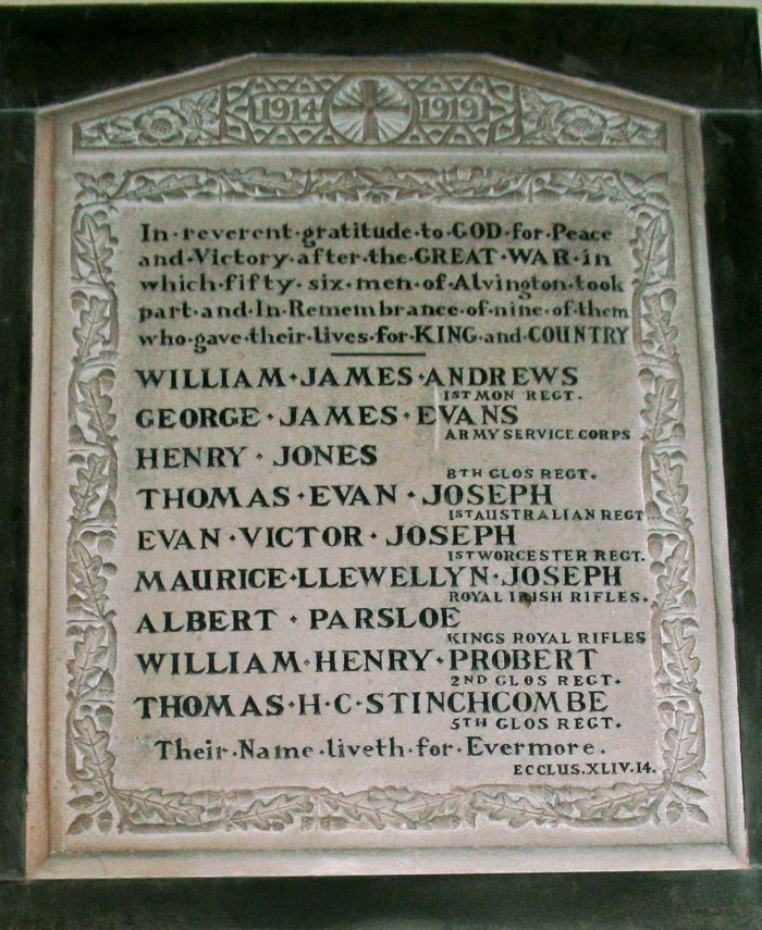 A photo of Alvington War Memorial