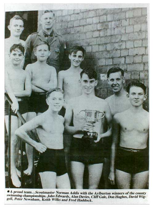 Aylburton Scouts swim team