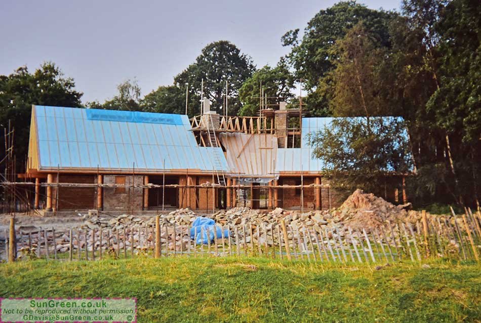 A photo of the lodge at Beechenhurst under construction