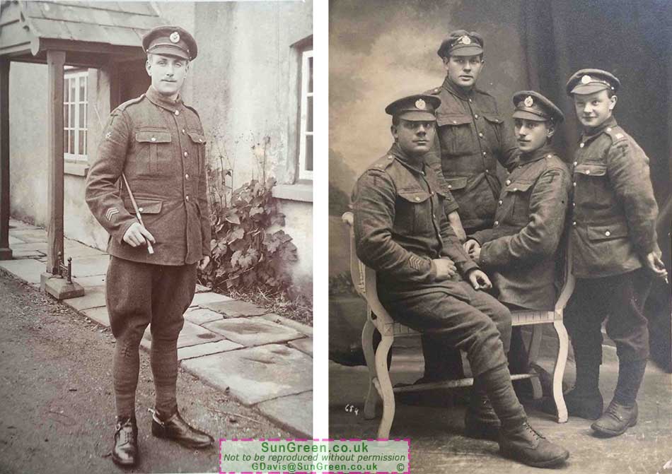 Two photos showing Colonel Vaughan of Sallowvallets Lodge.