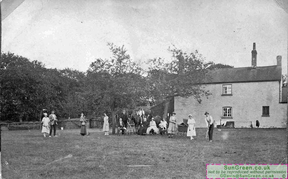 An old photo of cricket being played at Sallow Vallets Lodge