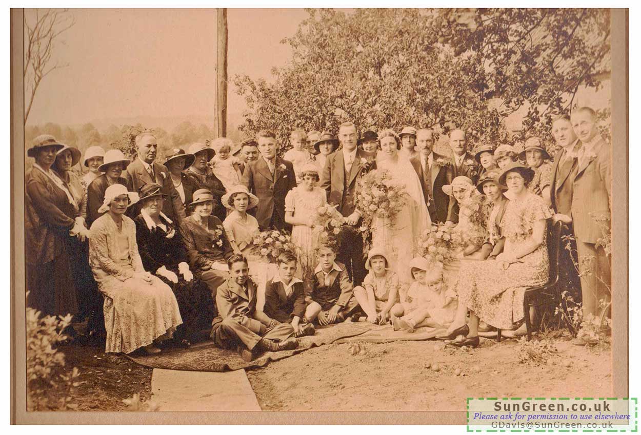 A photo taken of a wdding group - Kear family