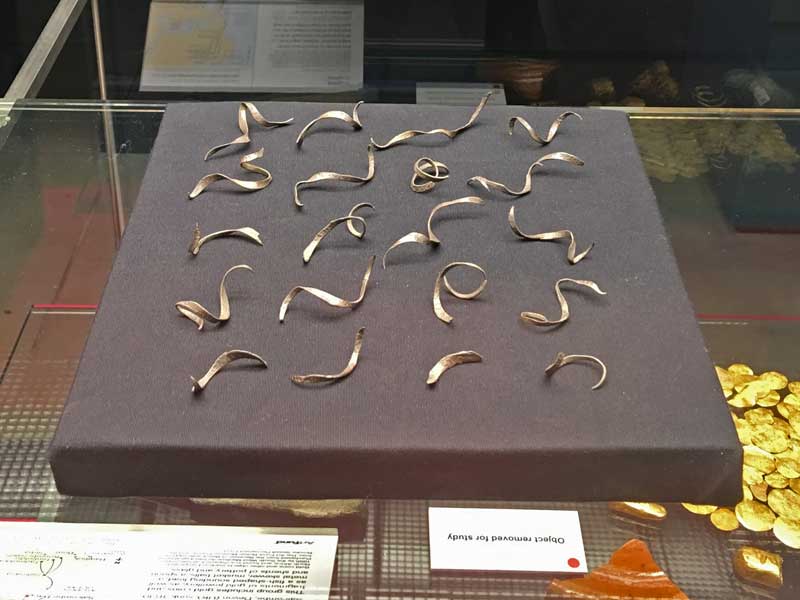 A photo of some of thge Littledean Shavings - displayed in the British Museum