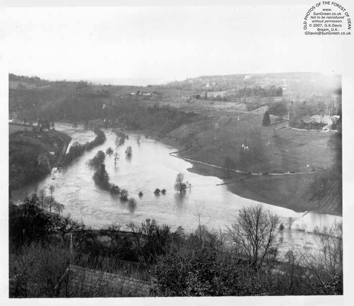 image: Lower Lydbrook in flood.