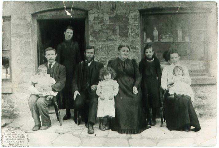 image: Outside a shop near the Jovial Colliers, Lydbrook, 1902