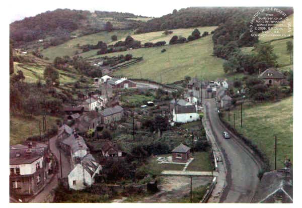 image: This view was taken from Lydbrook Viaduct just before it was demolished.