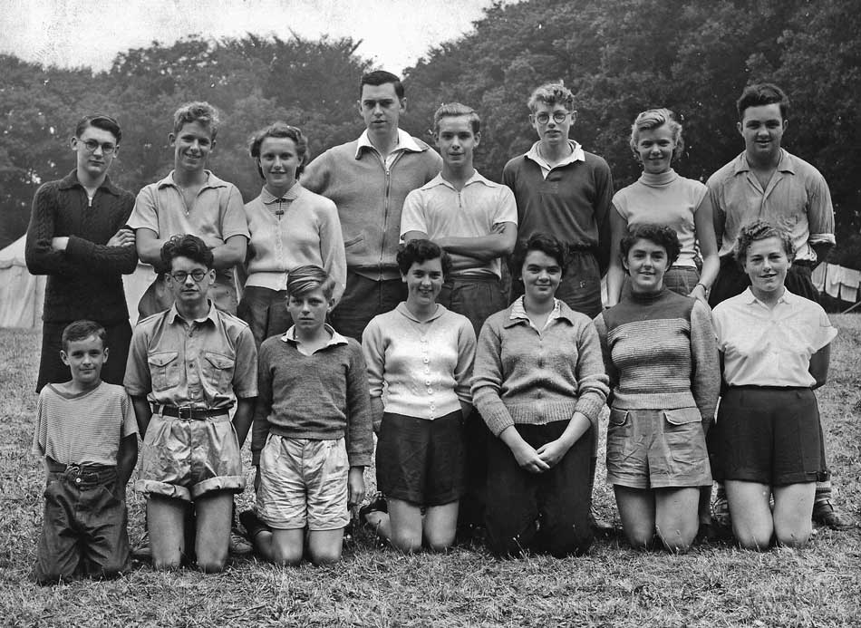 A photo from the 1955 school camp