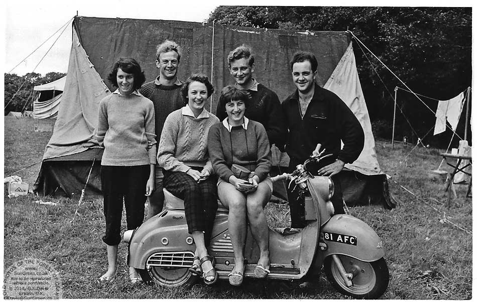 A photo of pupils at a Lydney Grammar School camp in the late 1950s