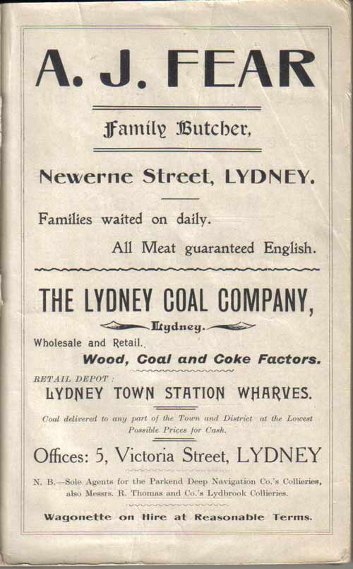 Lydney Coal Ad 1910