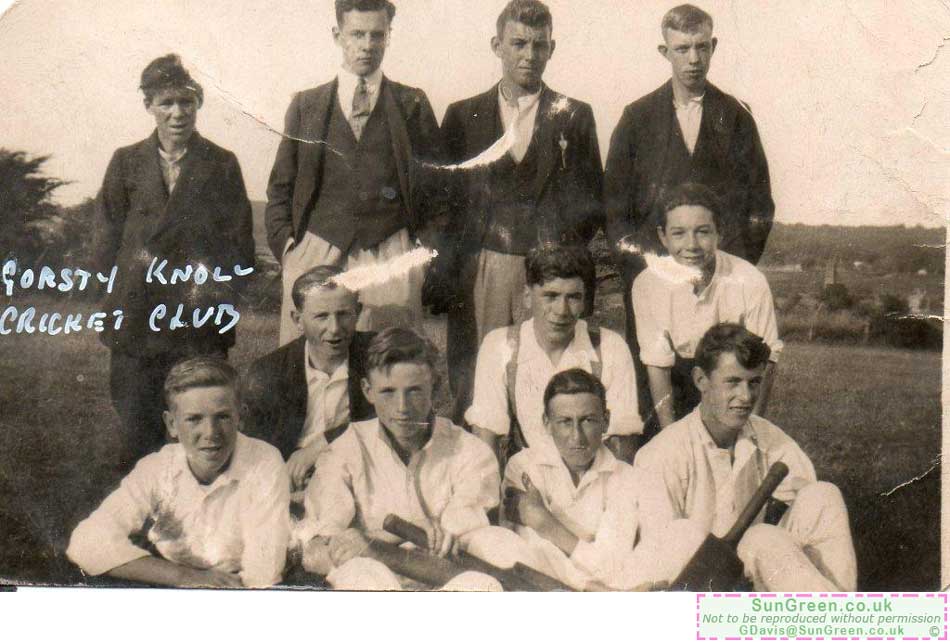 A photo of members of Gorsty Knoll cricket team
