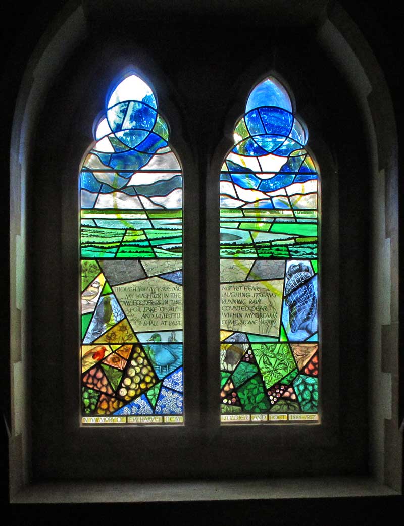 Memorial window to the poet F W Harvey