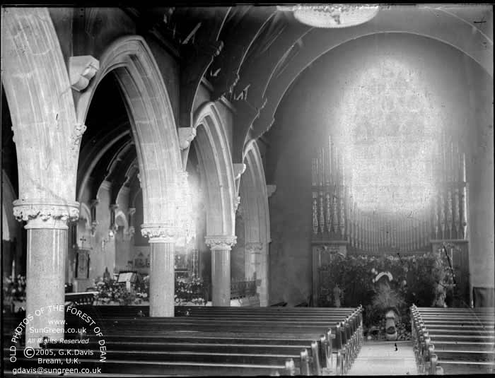 St Peters Newnham interior c 1900 (38k)