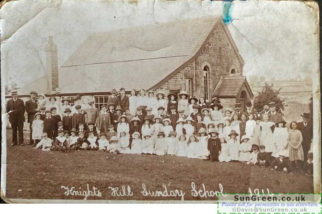 A photo of children outside Knightsill Sunday School in 1914