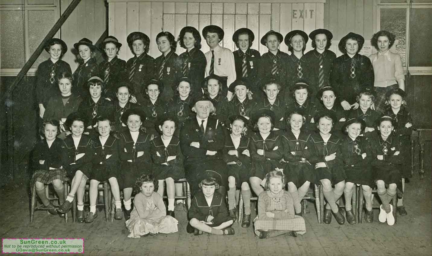 An old photo of Yorklry Girls Life Brigade