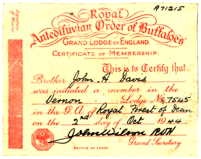 Alan Davis Certificate