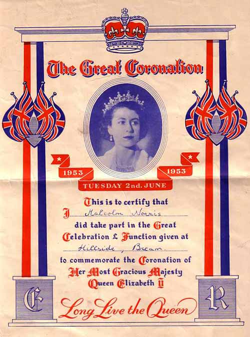Image : Coronation Certificate (53k)