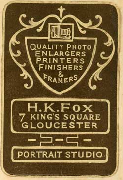The address of the photographer, Fox of Gloucester