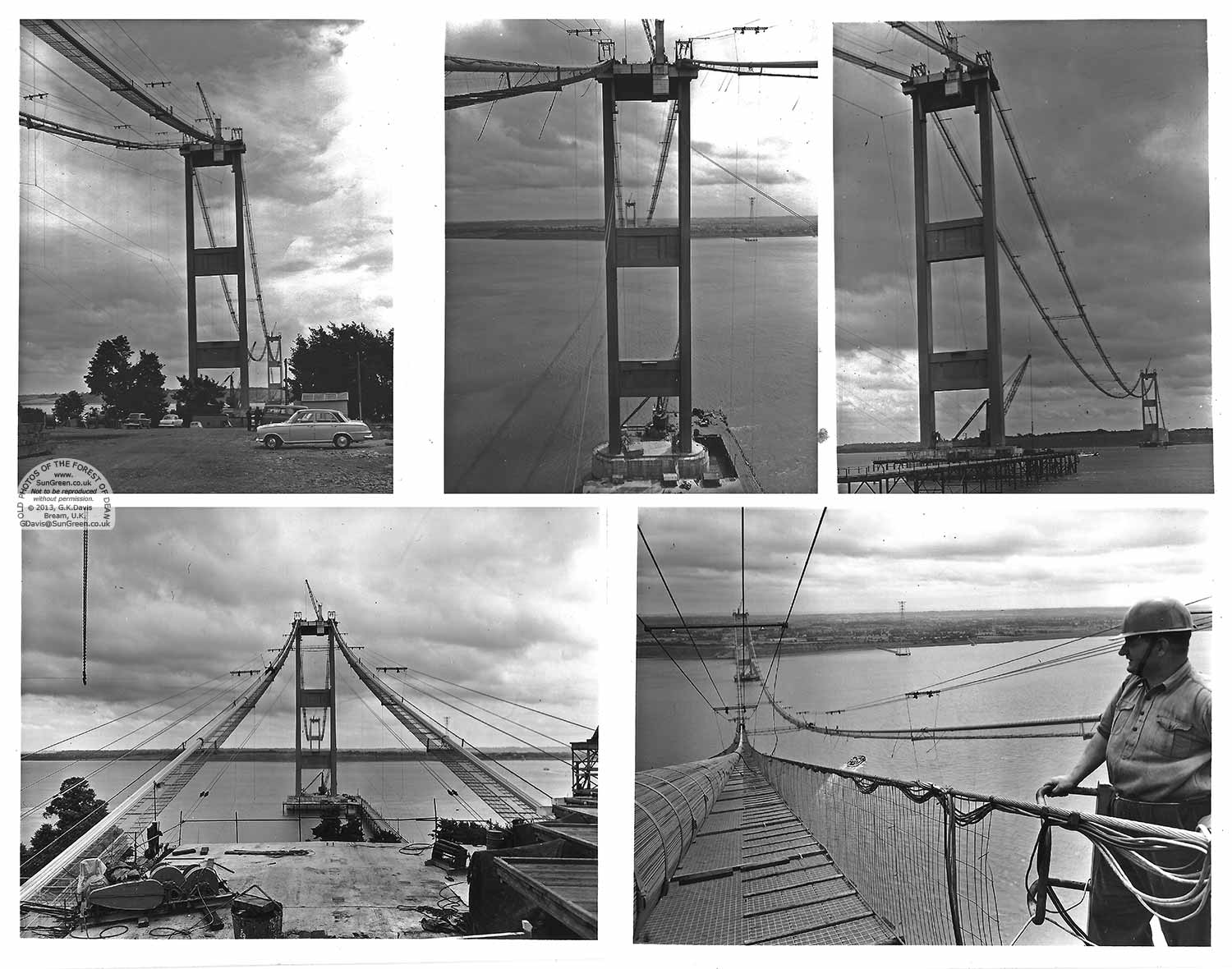 Seevrn Road bridge during construction in the 1960s