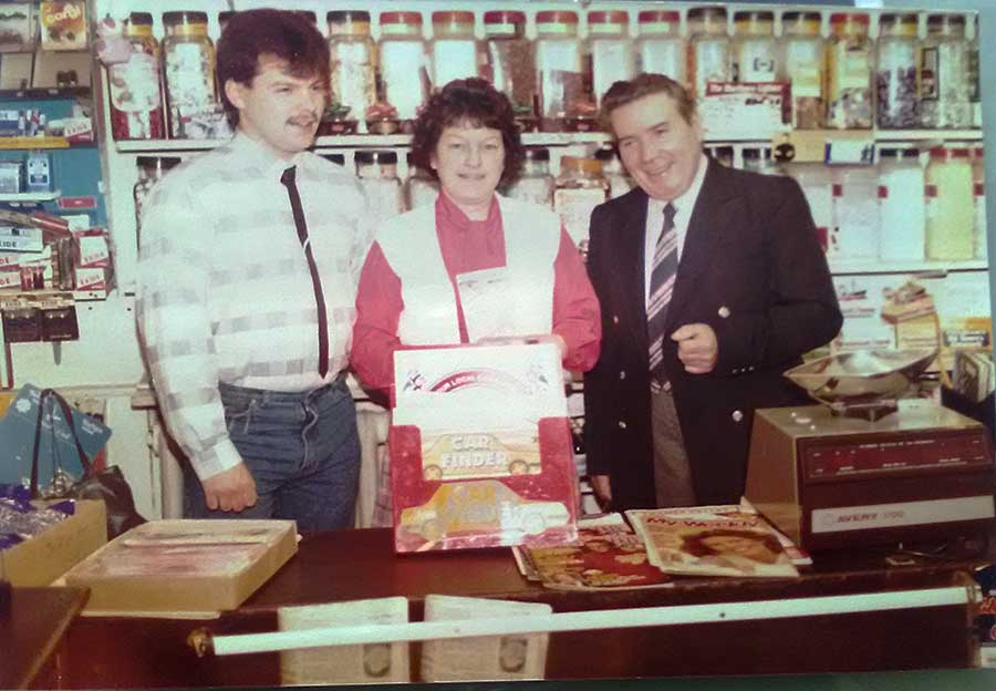 A photo taken inside the newspaper shop on Bream High Street