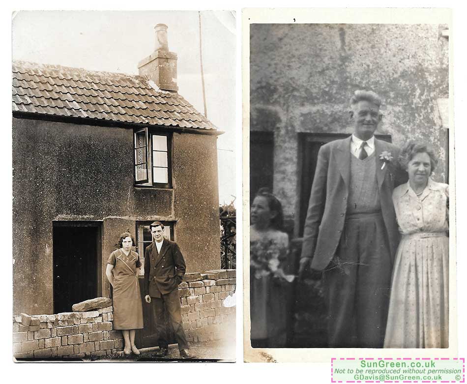 Two old photos of the Jayne family in Coleford, Gloucestershire