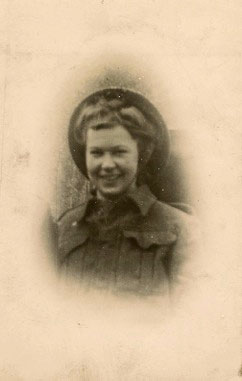 A photo of Sylvia Powles taken during World War II