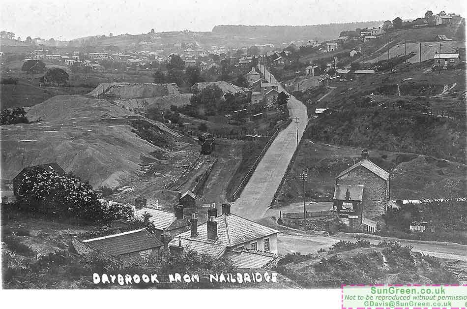 An old image of Drybrook takne from Nailbridge.