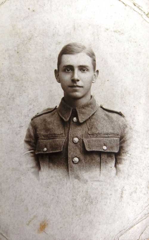 A photo of of unknown soldier - a former pupil of Lydney Grammar School