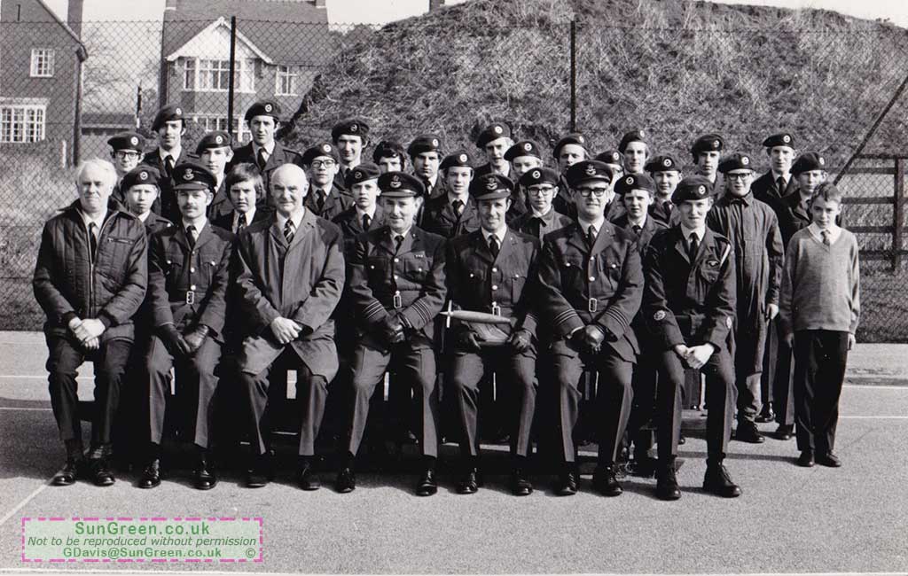 A photo of the members of Lydney Air Training Corps in 1973.