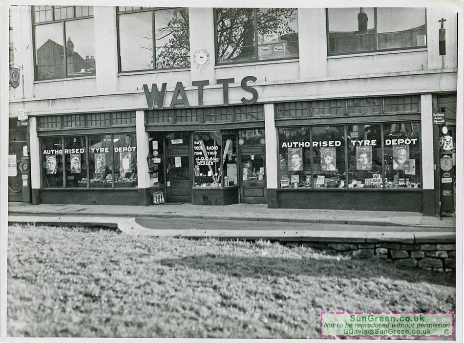 An old photo of Watts Garage